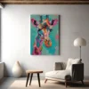 Tablou Canvas Girafa Cromatică